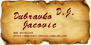 Dubravko Jačović vizit kartica